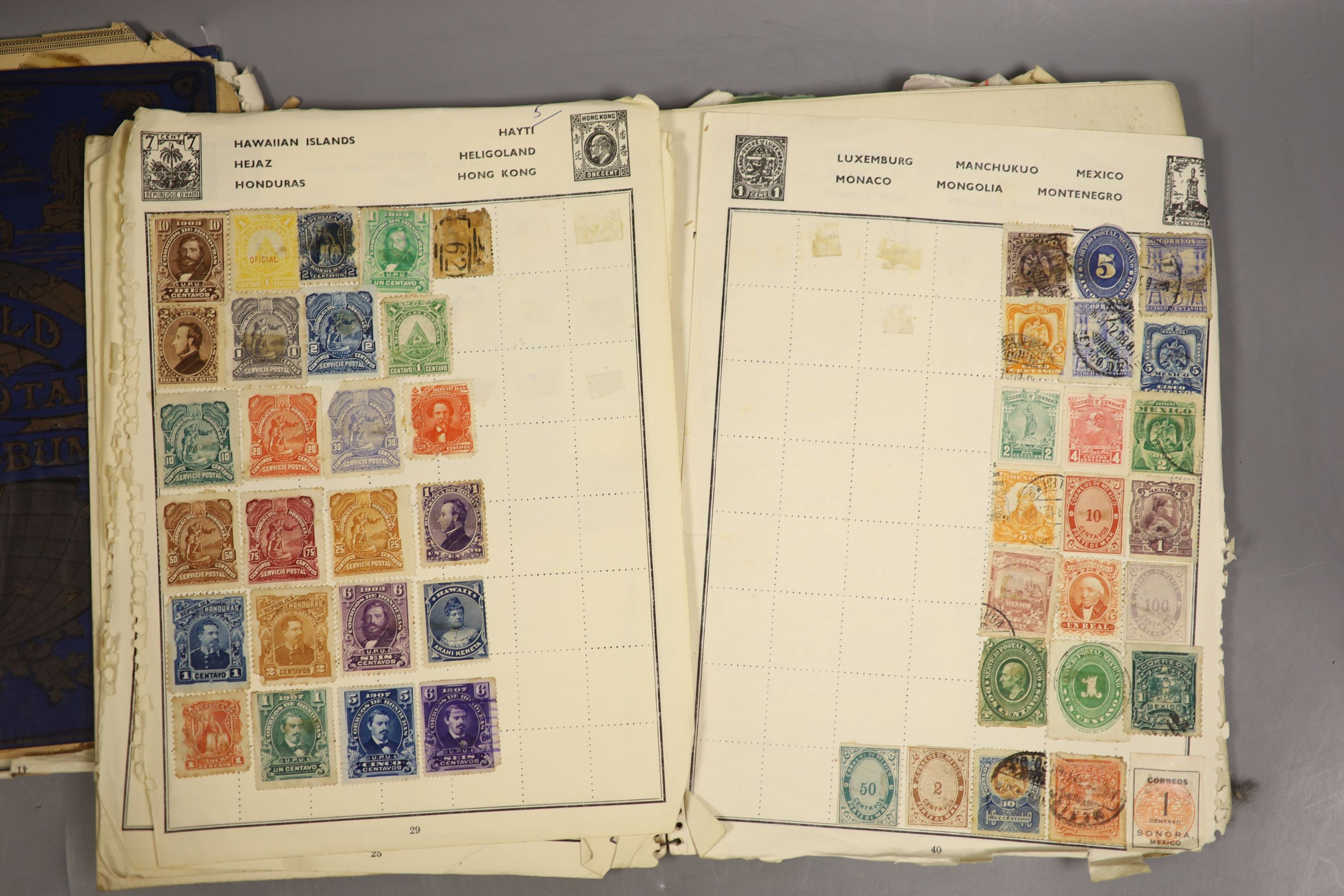 A quantity of world stamps